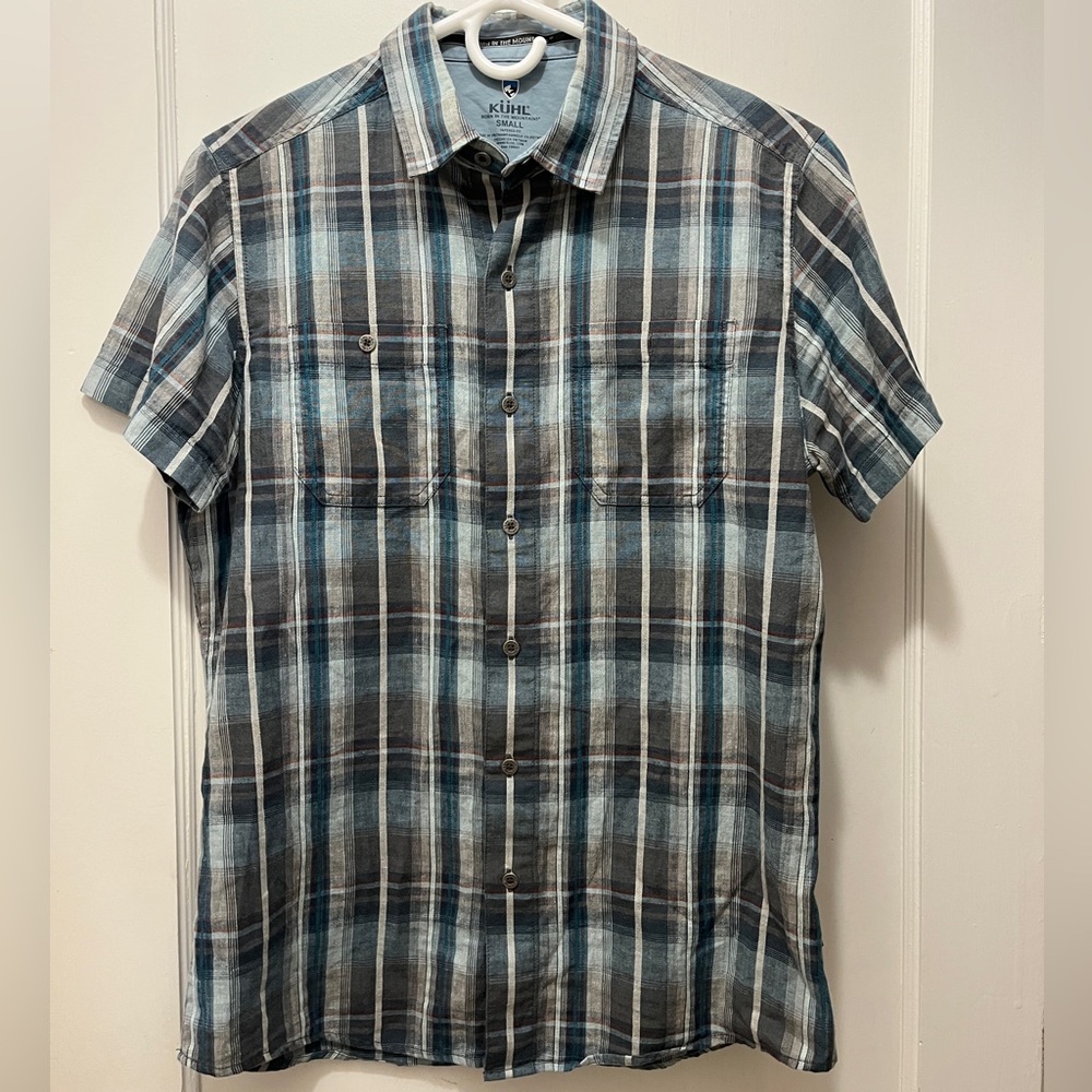 Kuhl Skorpio Plaid Button Down Shirt, M’s size Medium